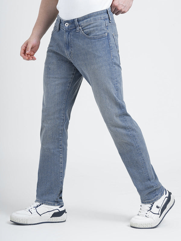 Redtape Straight Fit Light Blue Jeans For Men | Effortless Everyday Denim Tinted Light Blue