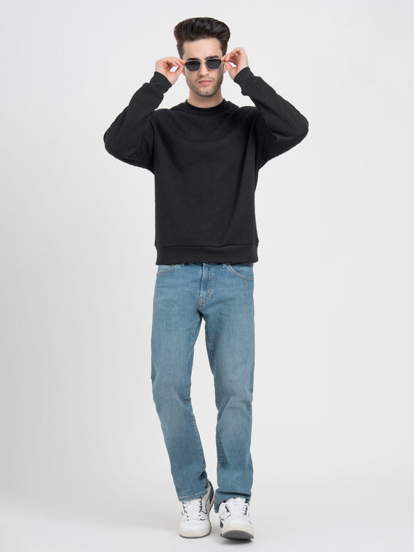 redtape Structured Black Men's Sweatshirts | Winter Essential Sweatshirt Black