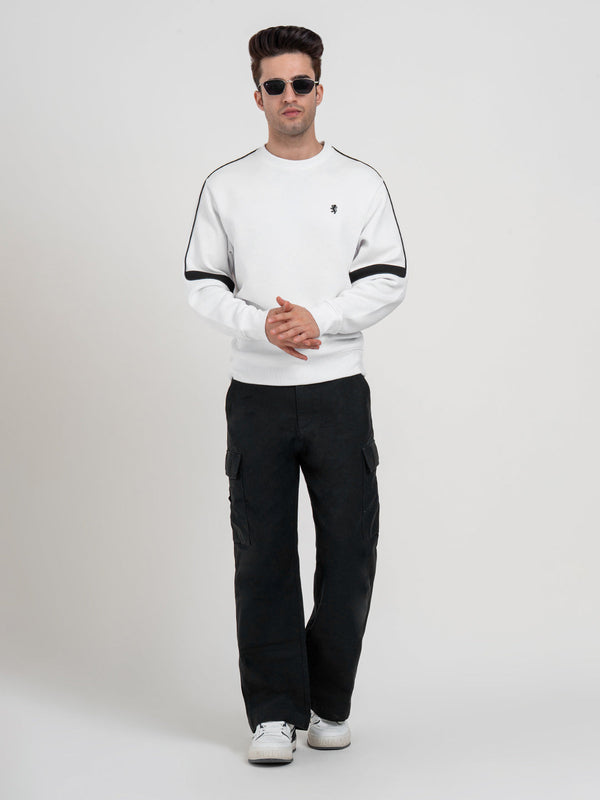 redtape White Graphic Sweatshirt for Men | Sporty Winter Comfort White