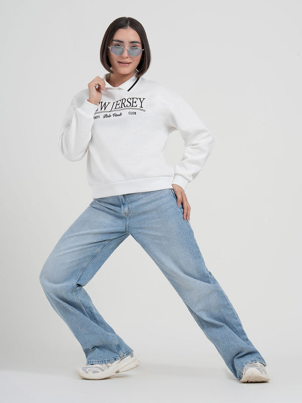 redtape White Sweatshirt for Women | For Refined Daily Winter Wear White