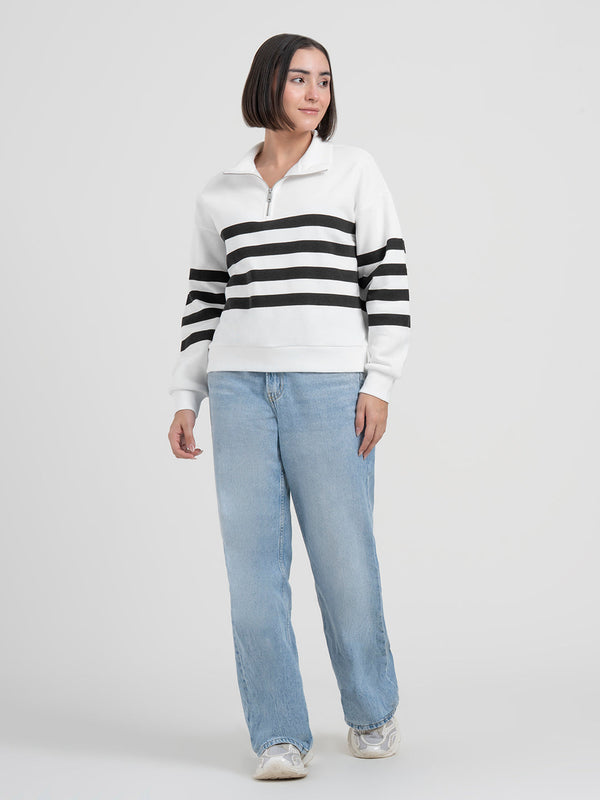 redtape White Sweatshirt for Women | Sweatshirt for Winter Effortless Look White