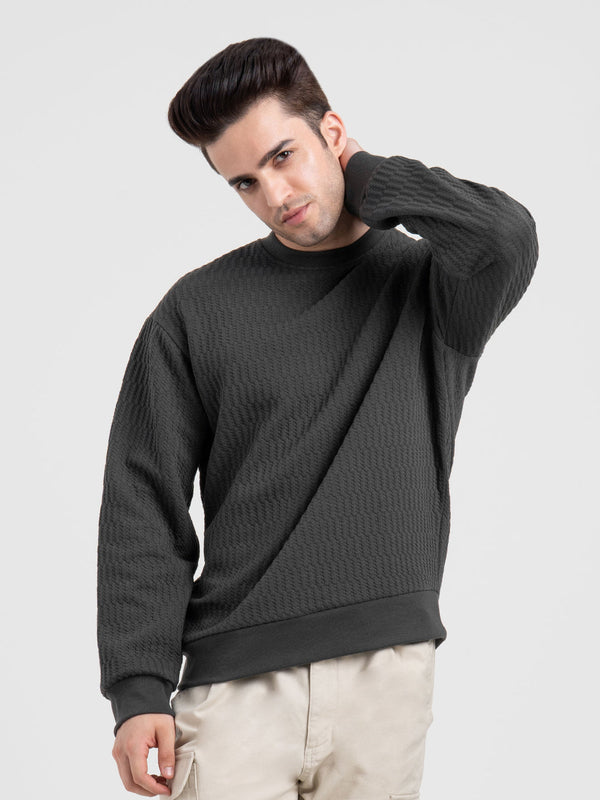 Redtape White Winter Baggy Sweatshirt For Men | Winter Graphic Essential Dark Olive