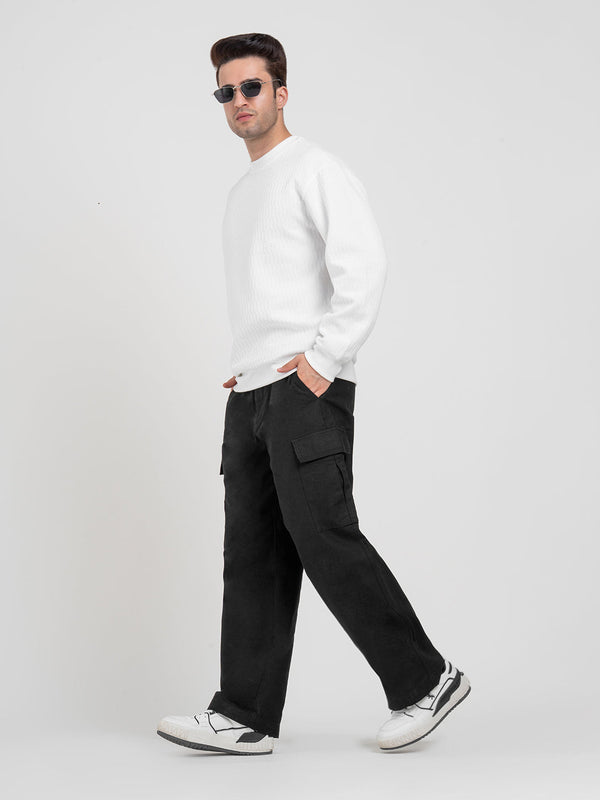 redtape White Winter Baggy Sweatshirt for Men | Winter-Ready Streetwear Comfort White