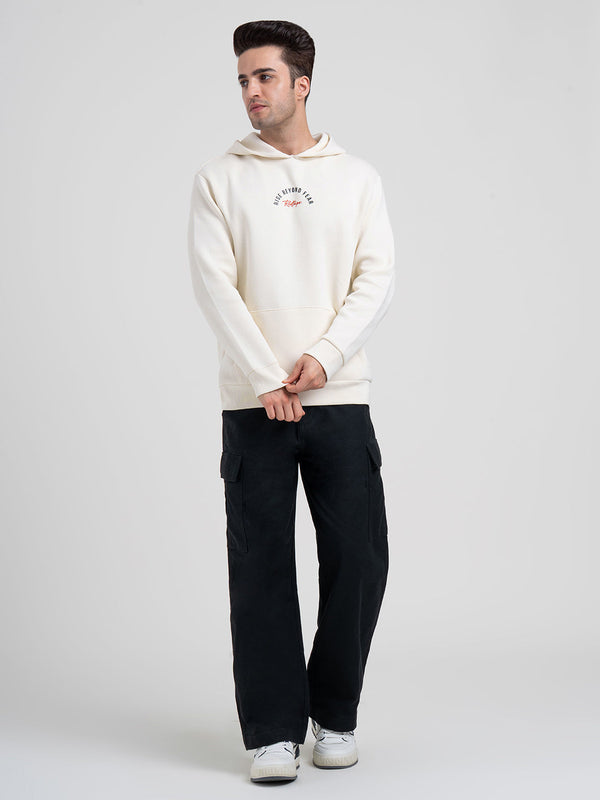 Redtape Winter Off-White Hoodie For Men | Winter-Ready Streetwear Style Off White