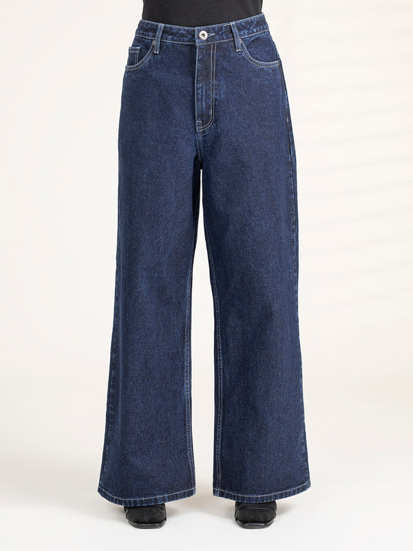 redtape Women Dark Blue Flared Denim | Women's Flared Jeans Dark Blue