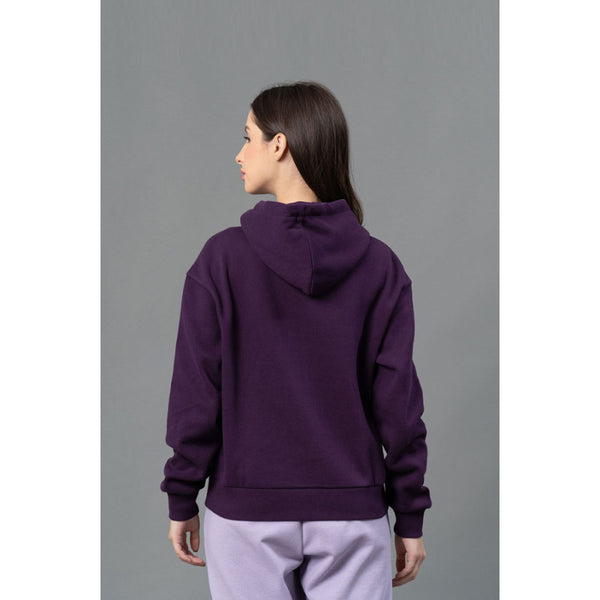 Redtape Women Dark Purple Graphic Print Hoodie Dark Purple