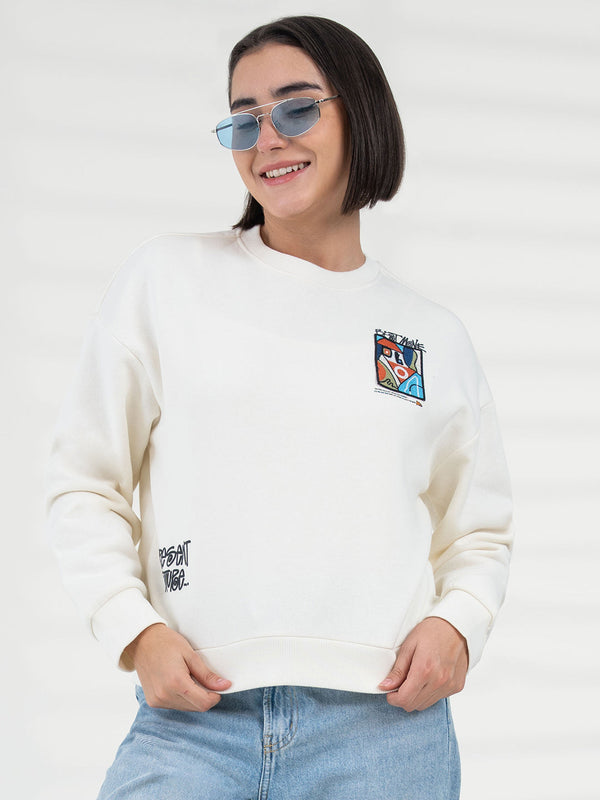 Redtape Women Off White Sweatshirt | Everyday Functional Wear Off White