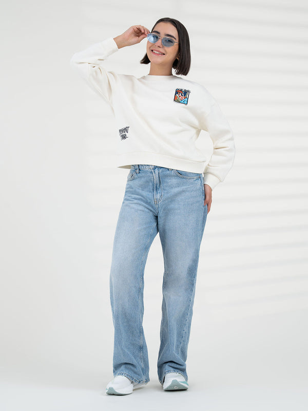 Redtape Women Off White Sweatshirt | Everyday Functional Wear Off White