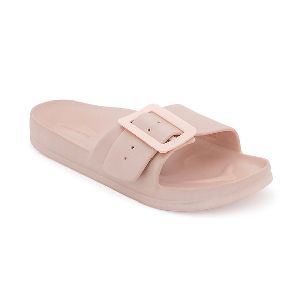 Redtape Women's Casual Sliders For Lightweight Everyday Comfort Metallic/Pink