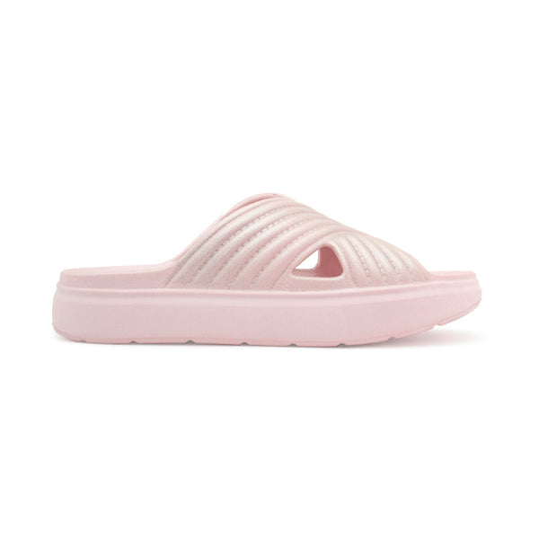 Redtape Women’s Casual Sliders For Lightweight Everyday Comfort Metallic/ Pink