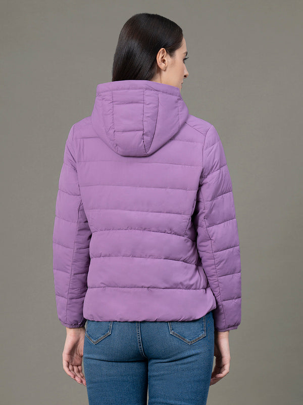 Redtape Women's Light Mauve Polyester Solid Padded Jacket Light Mauve