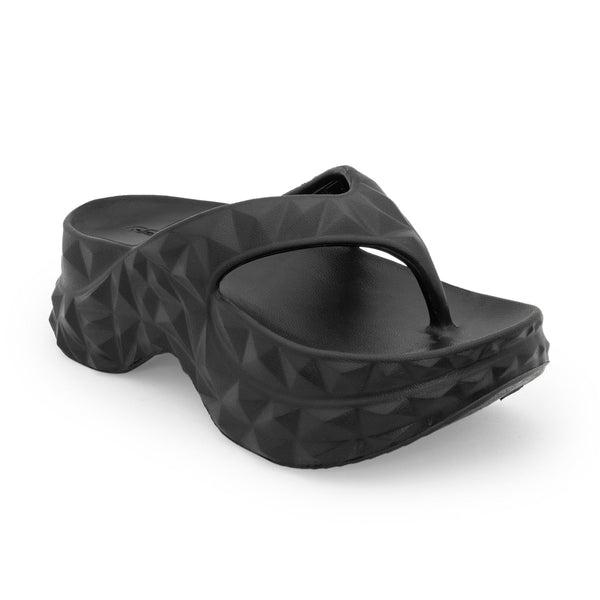 Redtape Women's Pool Sliders For Everyday Casual Comfort Black