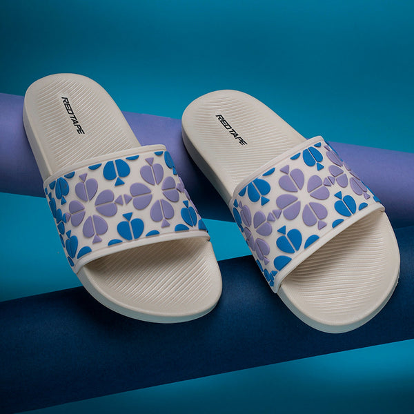 redtape Women’s Sliders for Easy Everyday Comfort Purple/Beige