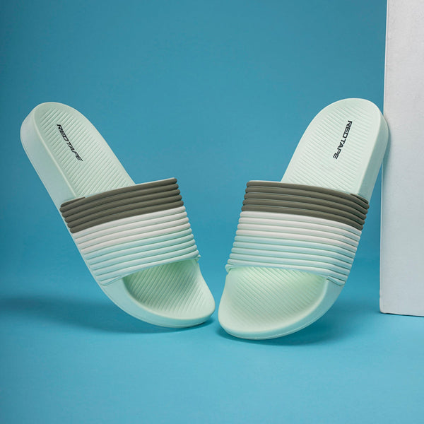 Redtape Women’s Sliders For Everyday Ease Mint Green
