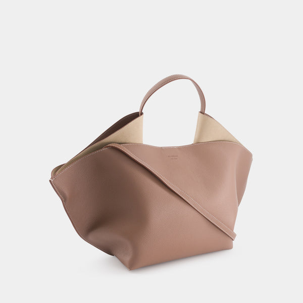 ree projects ANN TOTE MEDIUM - PEBBLE GRAIN - ASH BROWN