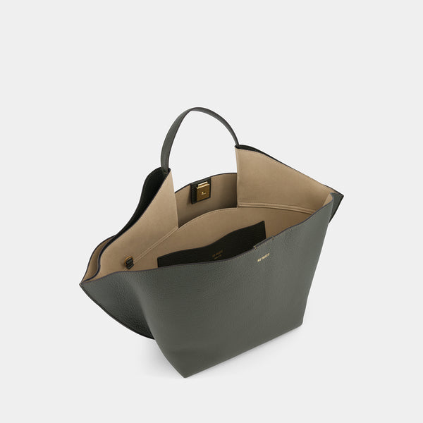 ree Projects ANN TOTE MEDIUM - PEBBLE GRAIN - DEEP MOSS