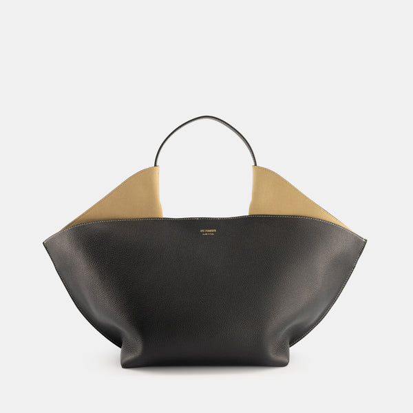 ree projects ANN TOTE MEDIUM - PEBBLE GRAIN - BLACK