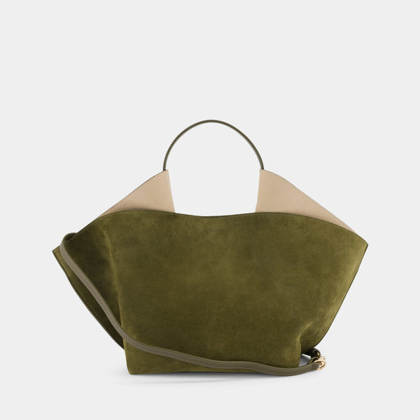 Ree Projects ANN TOTE MEDIUM - SUEDE SOFT CALF - KHAKI