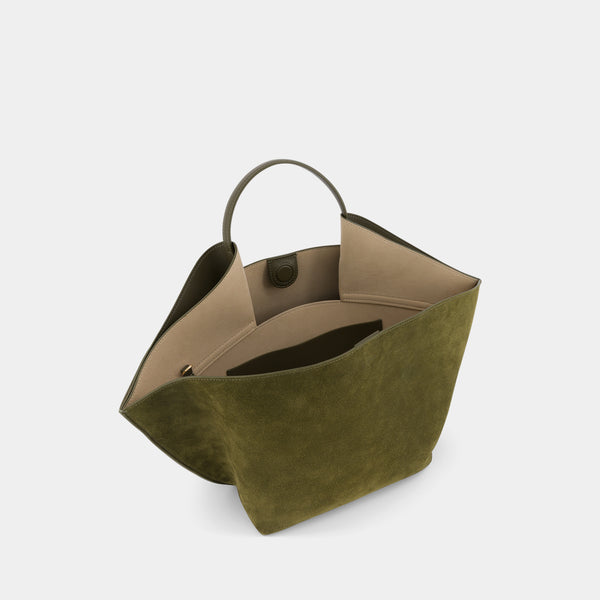 Ree Projects ANN TOTE MEDIUM - SUEDE SOFT CALF - KHAKI