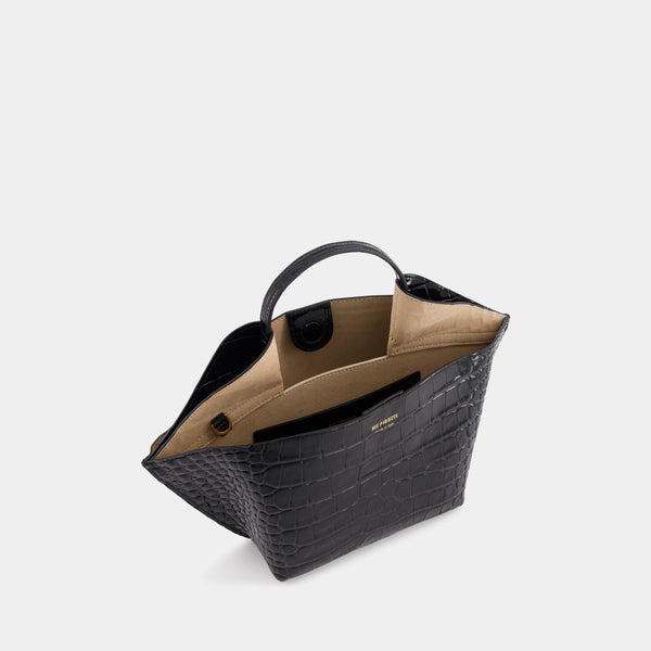 Ree Projects ANN TOTE MINI - CROC - BLACK