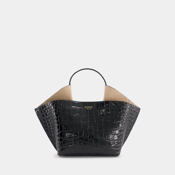 ree projects ANN TOTE MINI - CROC - BLACK