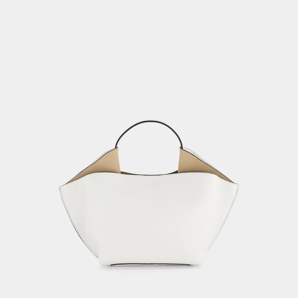 ree projects ANN TOTE MINI - PEBBLE GRAIN - BIANCO