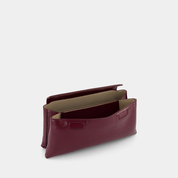 Ree Projects ELIEZE CLUTCH - NAPPA LAK - BURGUNDY