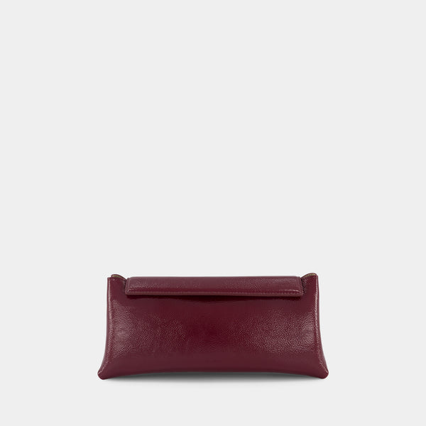 ree projects ELIEZE CLUTCH - NAPPA LAK - BURGUNDY