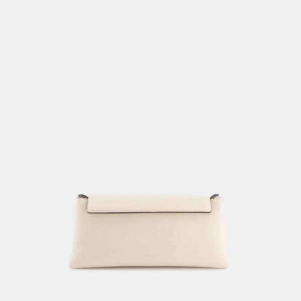 ree projects ELIEZE CLUTCH - PEBBLE GRAIN - BEIGE