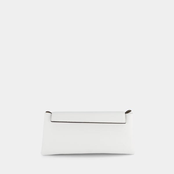 ree projects ELIEZE CLUTCH - PEBBLE GRAIN - BIANCO