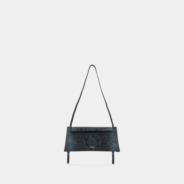 Ree Projects ELIEZE CLUTCH - PYTHON - BLUE BLACK