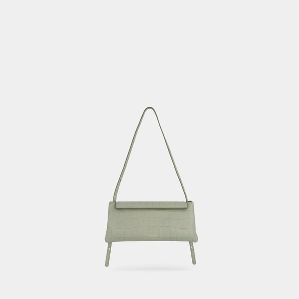 Ree Projects ELIEZE CLUTCH - SOFT CROC - SAGE