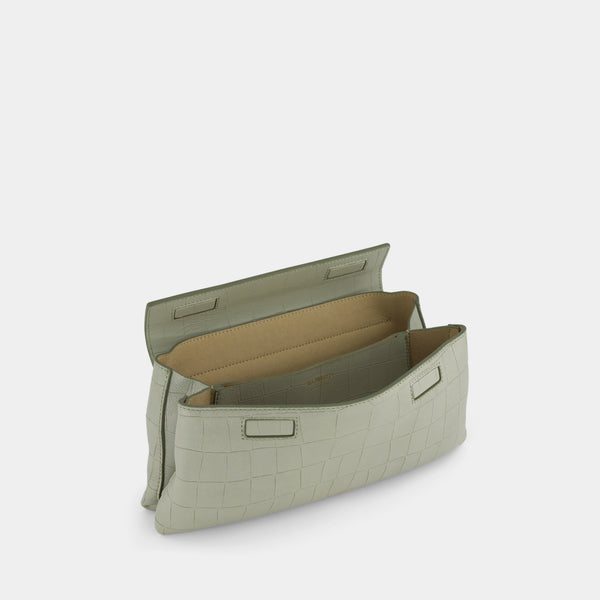 Ree Projects ELIEZE CLUTCH - SOFT CROC - SAGE