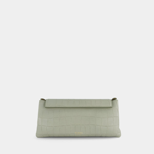 ree projects ELIEZE CLUTCH - SOFT CROC - SAGE