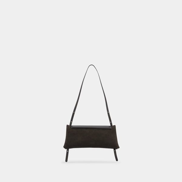 Ree Projects ELIEZE CLUTCH - SUEDE SOFT CALF - EBONY