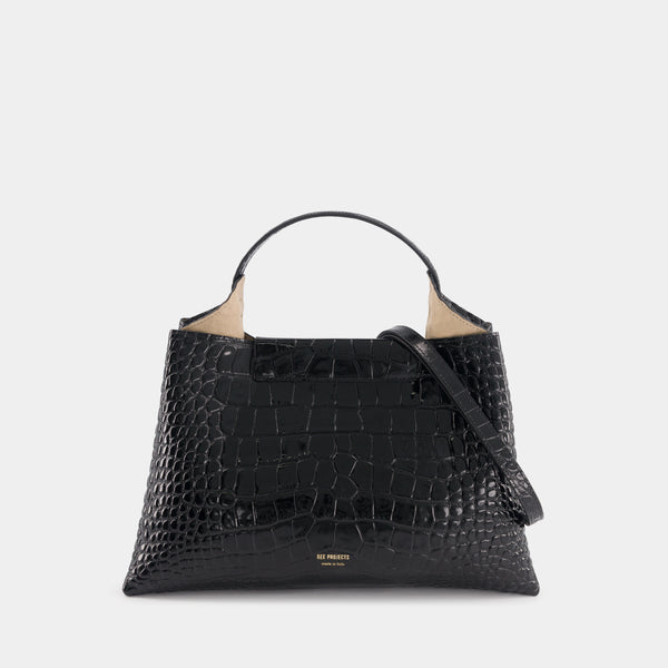 Ree Projects ELIEZE MEDIUM - CROC - BLACK