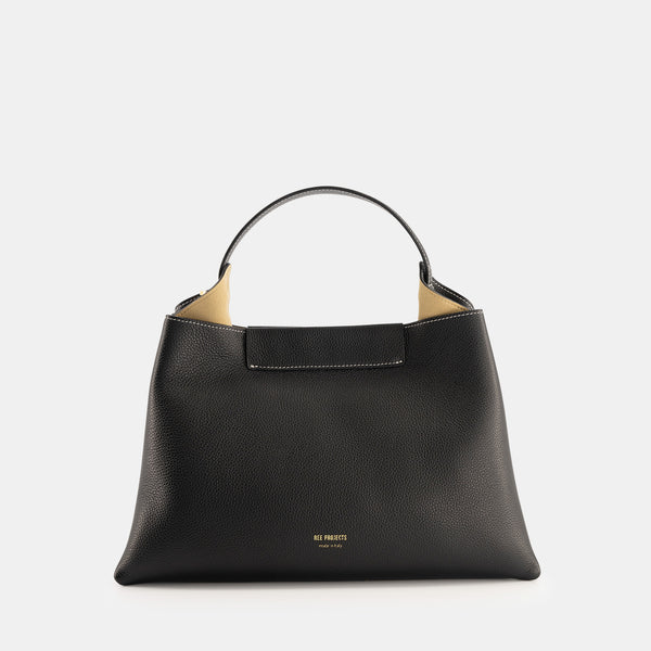ree projects ELIEZE MEDIUM - PEBBLE GRAIN - BLACK