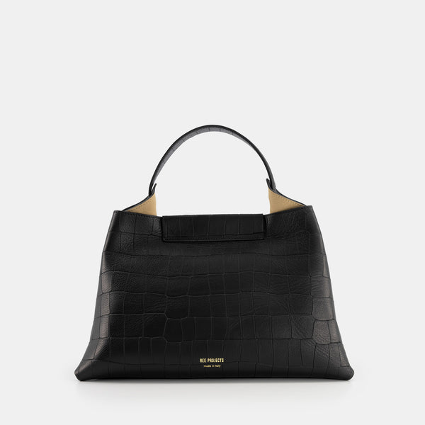 ree projects ELIEZE MEDIUM - SOFT CROC - BLACK