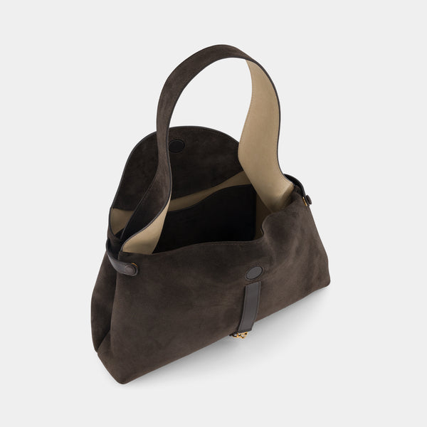 Ree Projects FLORENCIA PURSE - SOFT CALF SUEDE - EBONY