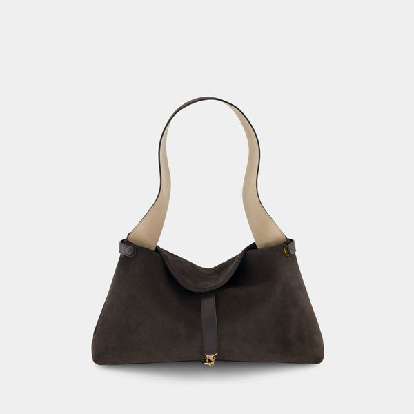 ree projects FLORENCIA PURSE - SOFT CALF SUEDE - EBONY