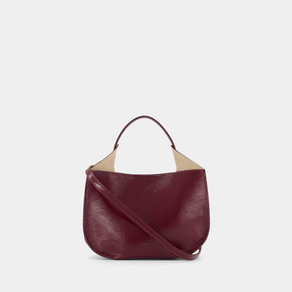 Ree Projects HELENE HOBO MINI - NAPPA LAK - BURGUNDY
