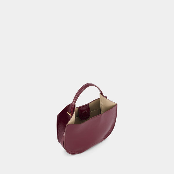 Ree Projects HELENE HOBO MINI - NAPPA LAK - BURGUNDY