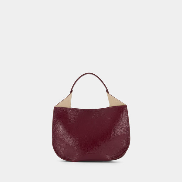 ree projects HELENE HOBO MINI - NAPPA LAK - BURGUNDY
