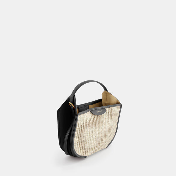 Ree Projects HELENE HOBO MINI - RAFFIA - BLACK