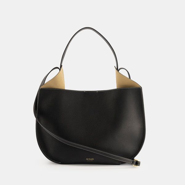 Ree Projects HELENE HOBO - PEBBLE GRAIN - BLACK