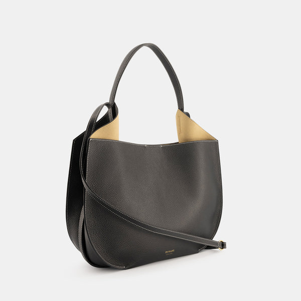 Ree Projects HELENE HOBO - PEBBLE GRAIN - BLACK
