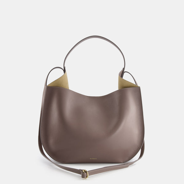 ree projects HELENE HOBO - SOFT CALF - ASH BROWN