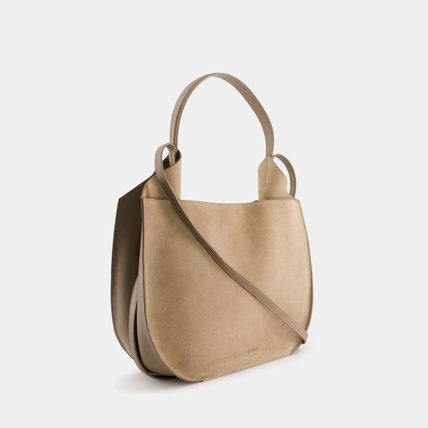 Ree Projects HELENE HOBO - SUEDE SOFT CALF - SANDSTONE