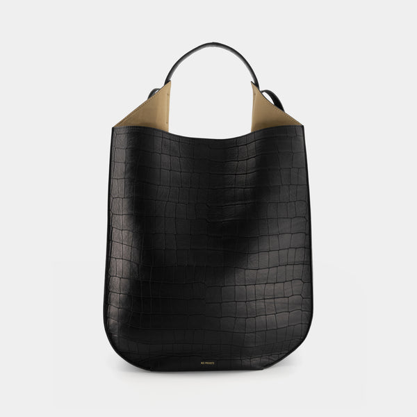 ree projects HELENE LARGE - SOFT CROC - BLACK