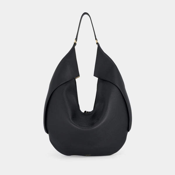 ree projects RIVA HOBO - PEBBLE GRAIN - BLACK